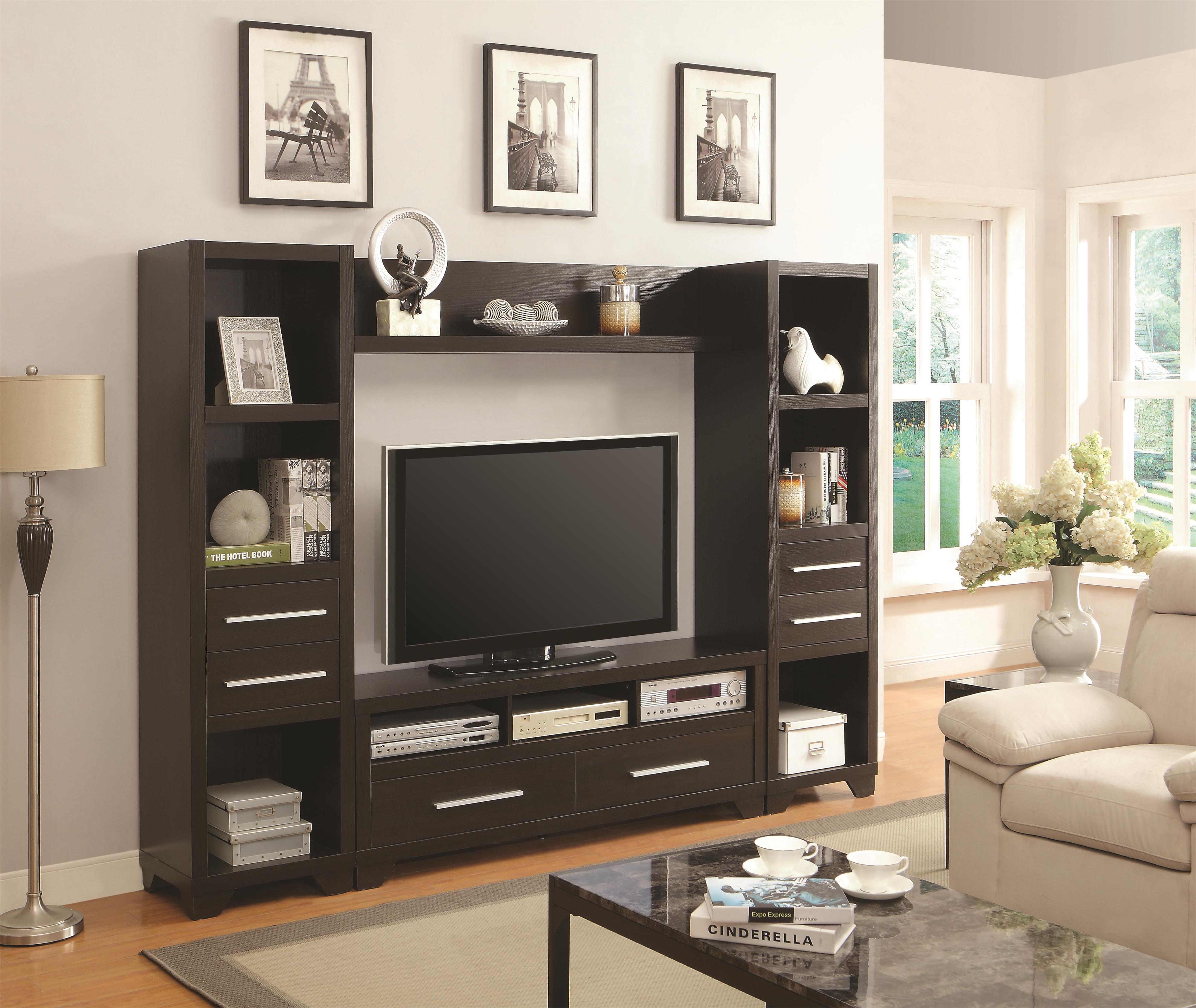 Entertainment Units Entertainment Wall Unit With 6 Drawers And 8