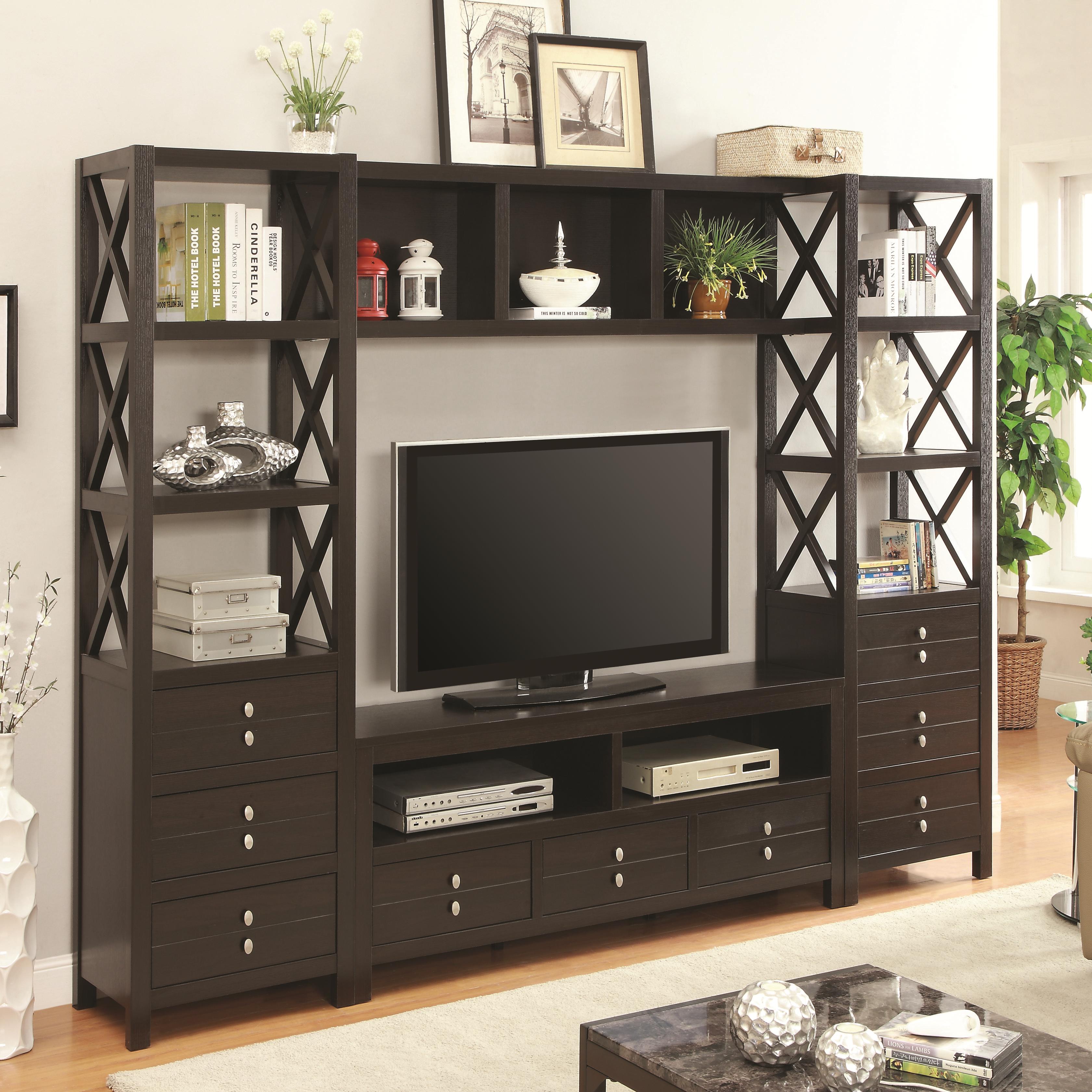 Coaster Entertainment Units Entertainment Wall Unit With 9 Drawers