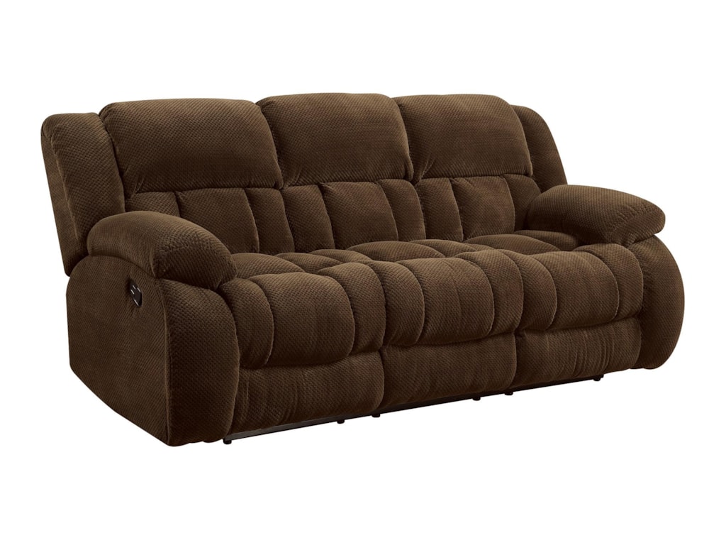 Coaster Weissman Casual Pillow Padded Reclining Sofa Knight Weissman Casual Pillow Padded Reclining Sofa By Coaster