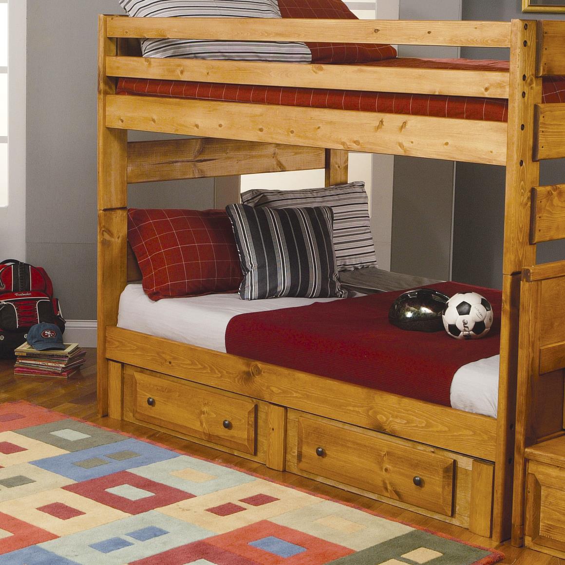 bunk bed with pull out bed underneath