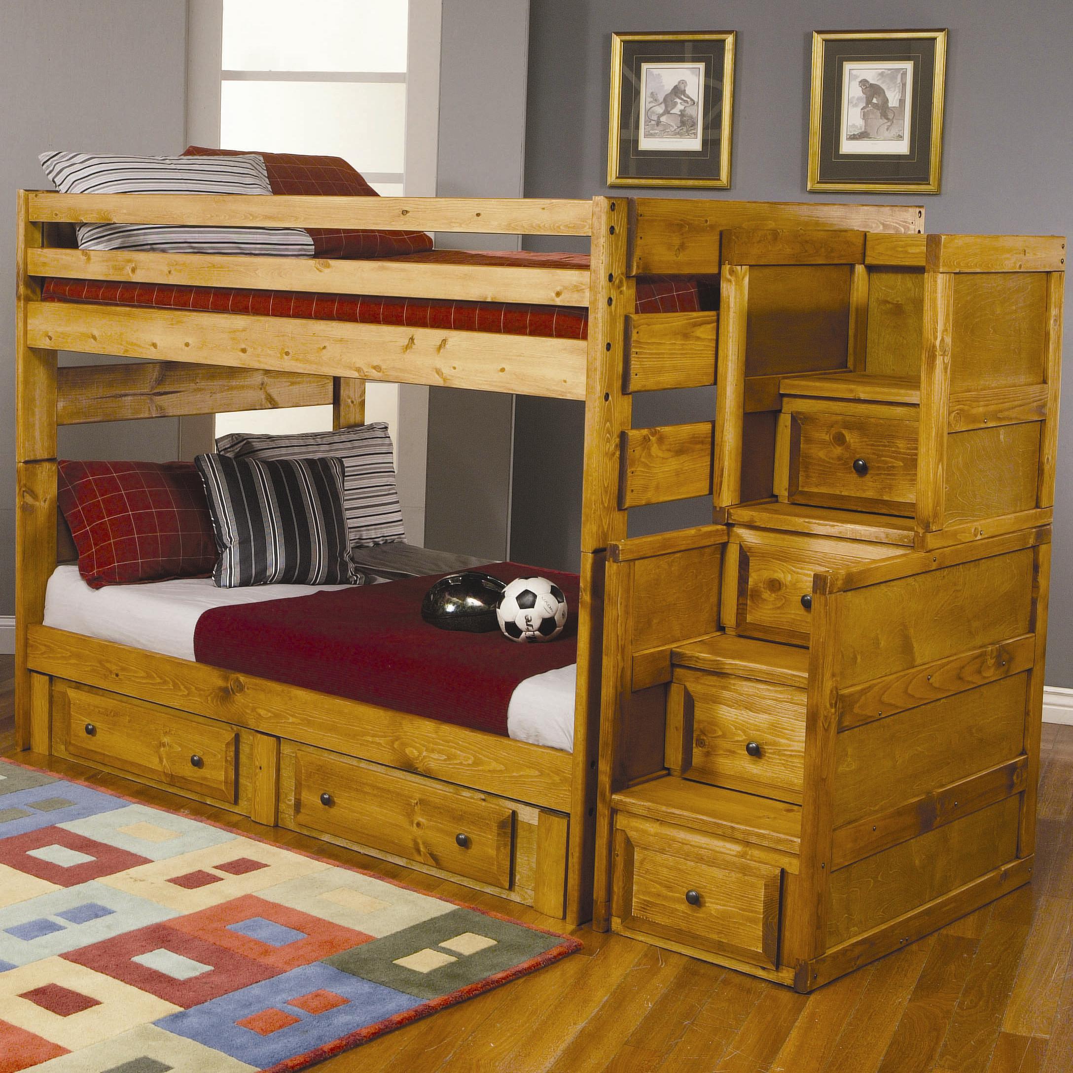 wood bunk beds with storage