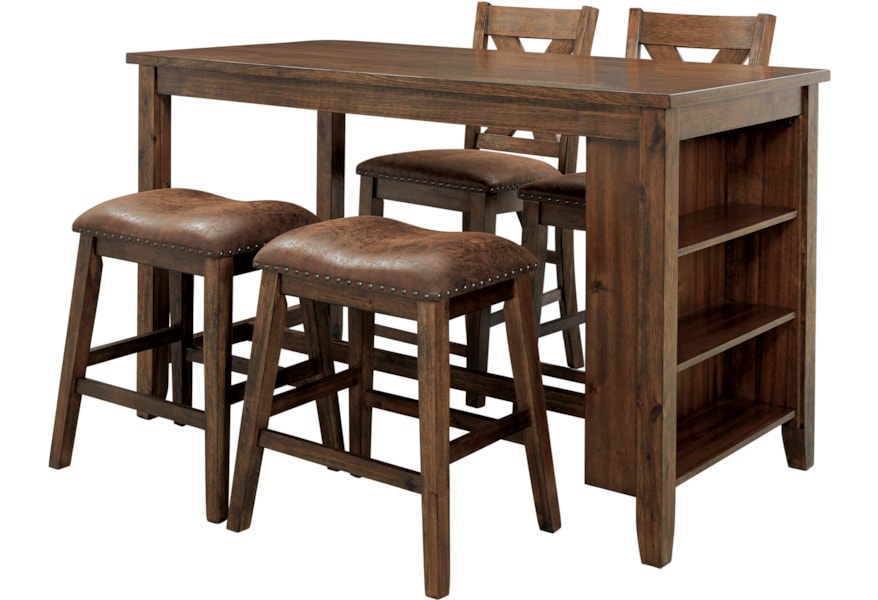 Benchcraft Chaleny 5 Piece Counter Table And Stool Set Standard