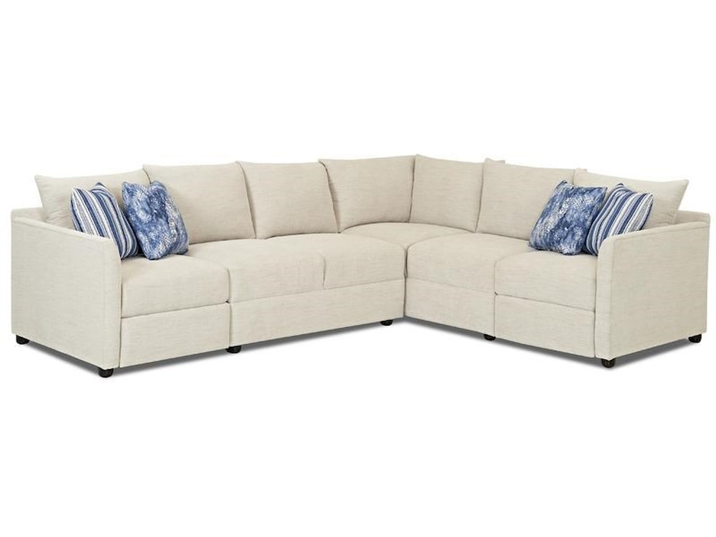 Atlanta 2 Piece Hybrid Inclining Sectional In Curious Pearl By Klaussner At Value City Furniture