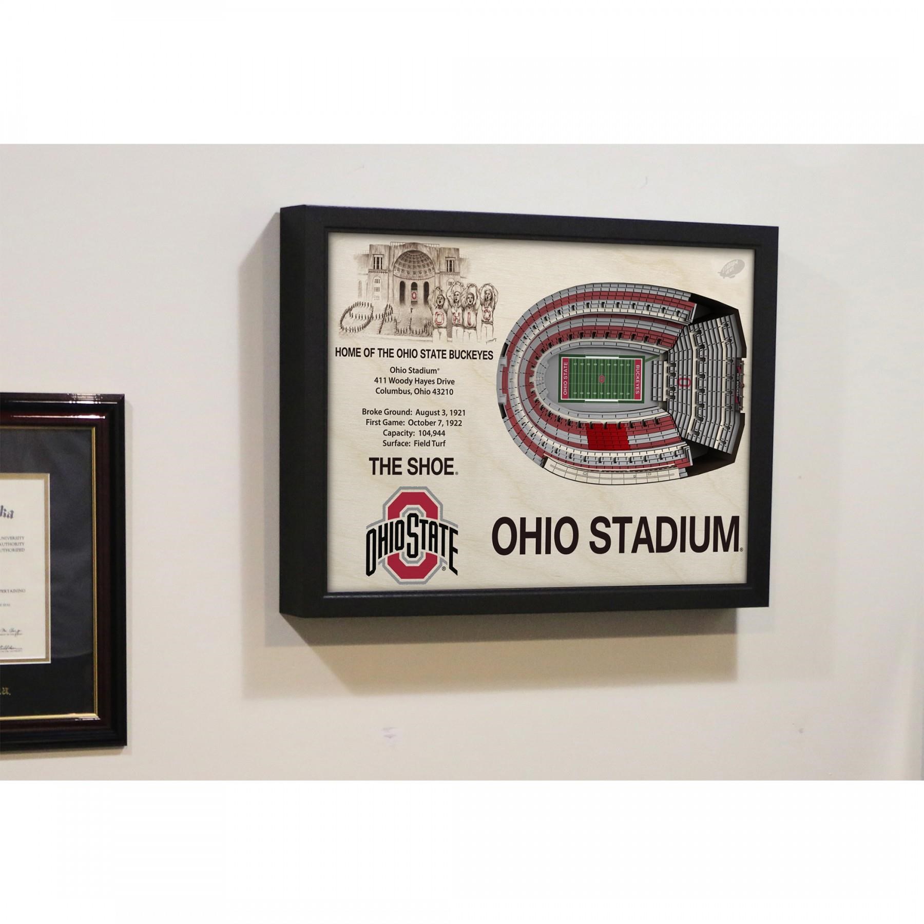 Stadiumviews Wall Art Ohio State Buckeyes Stadiumview 3d Wall Art Ohio Stadium Westrich Furniture Appliances Wall Decor