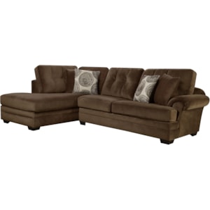 Corinthian 16c0 Small Sectional Sofa With Chaise On Left Side Story Lee Furniture Sectional Sofas