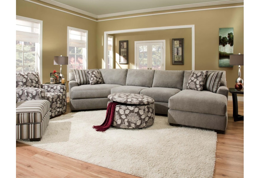 Corinthian 29a0 Sectional Sofa With 4 Seats Story Lee Corinthian 29a0 Sectional Sofa With 4