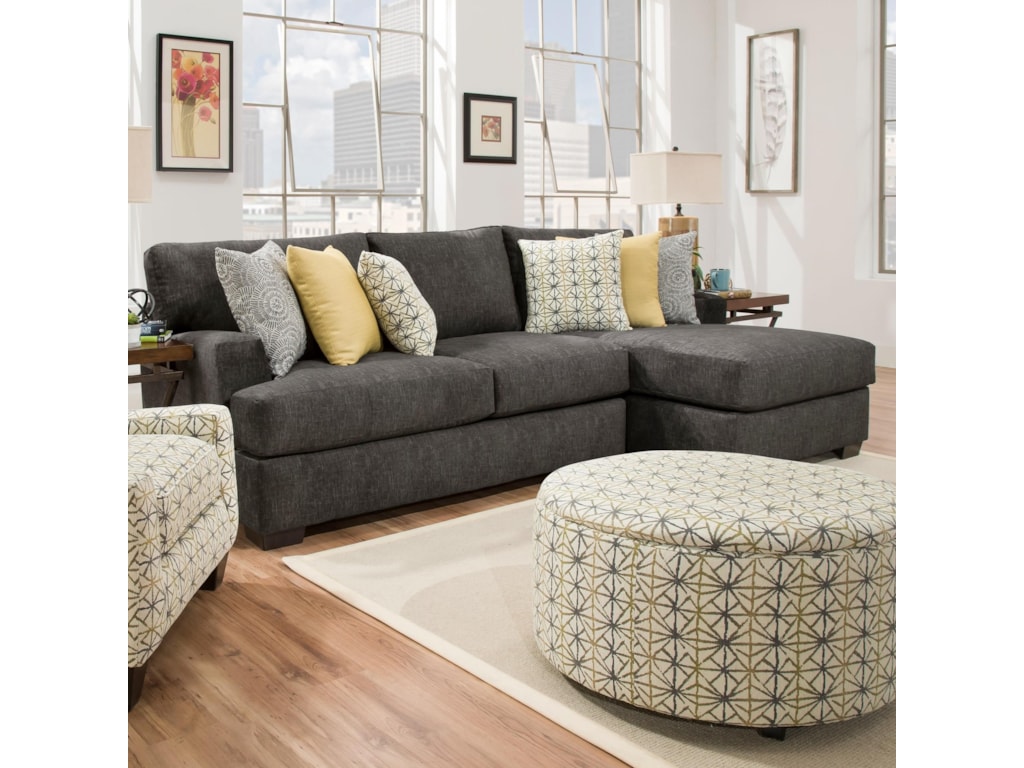 Corinthian 29C0Three Seat Sectional with Chaise