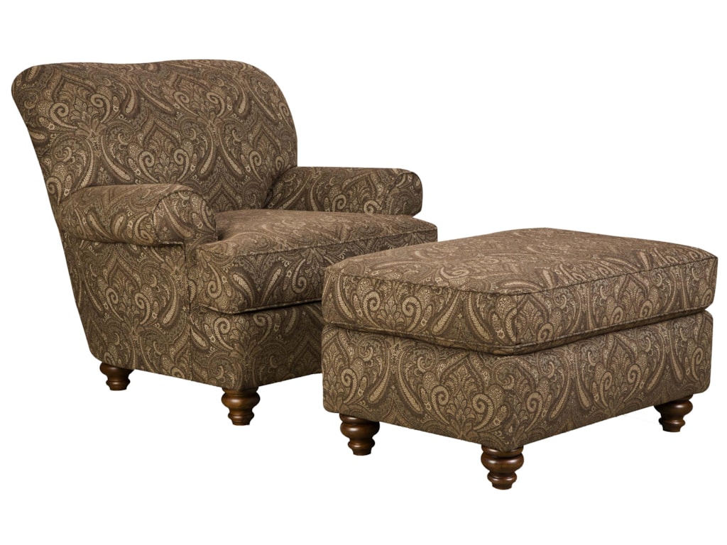 Corinthian 33AAccent Chair and Ottoman Set