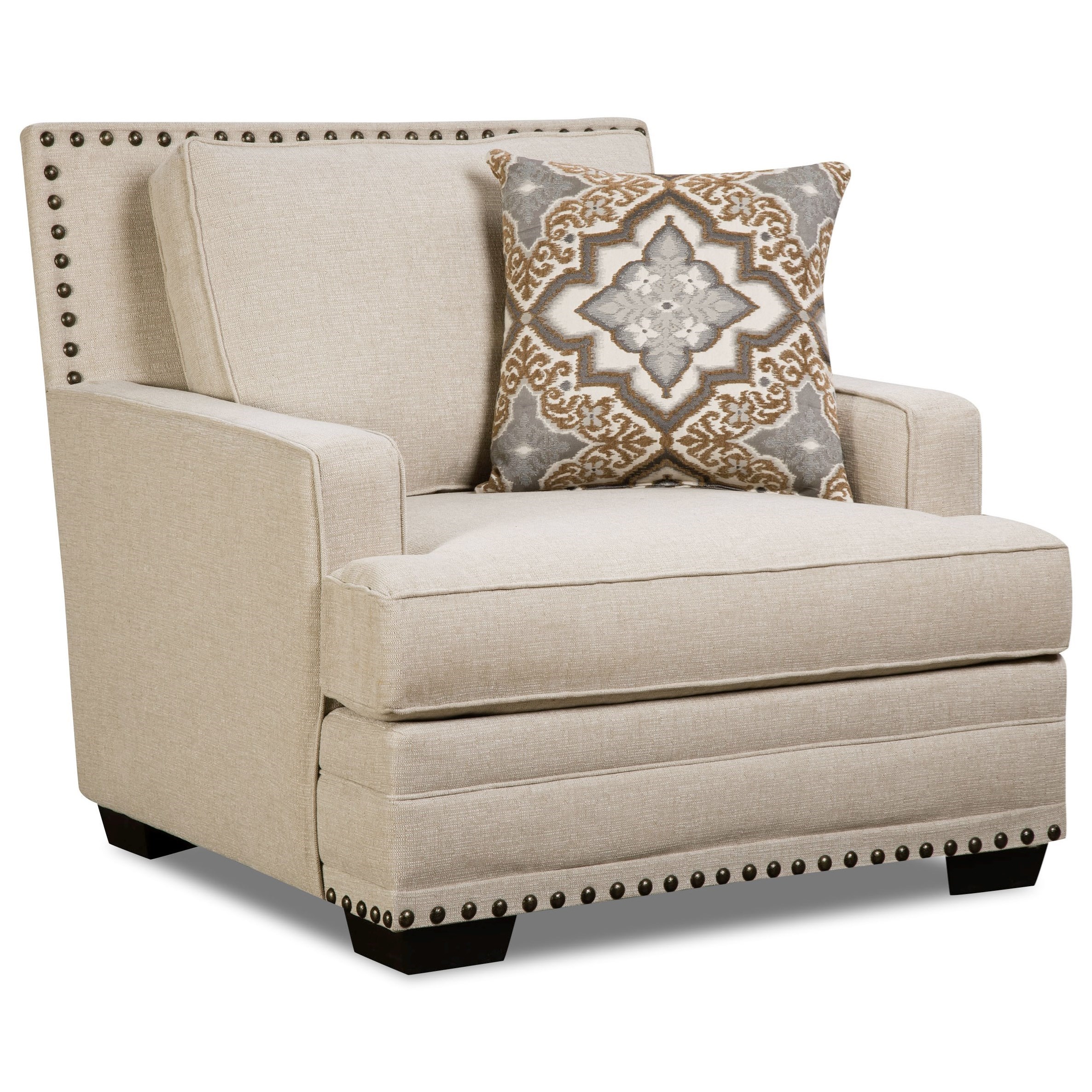Centurion 34b0 34b1 Transitional Chair With Nailhead Trim