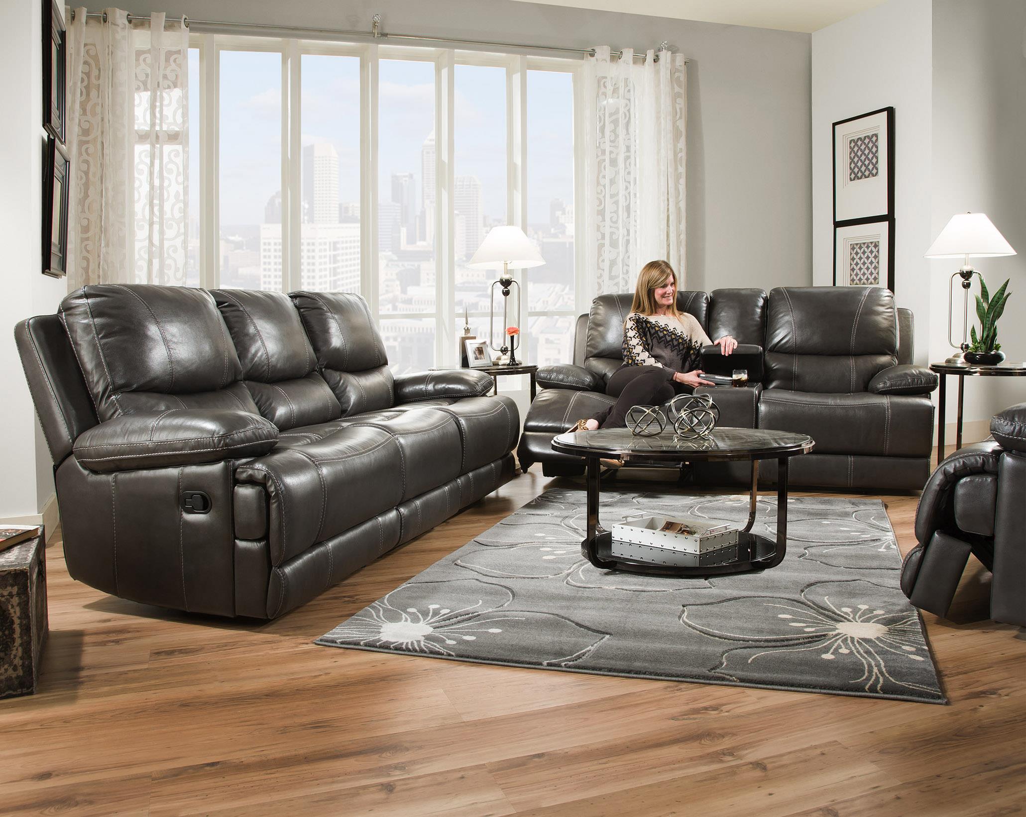 To Expand Gallery Modern Leather Reclining Sectional