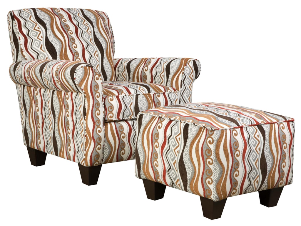 Corinthian 47A0 and 47B0Specialty Chair and Ottoman