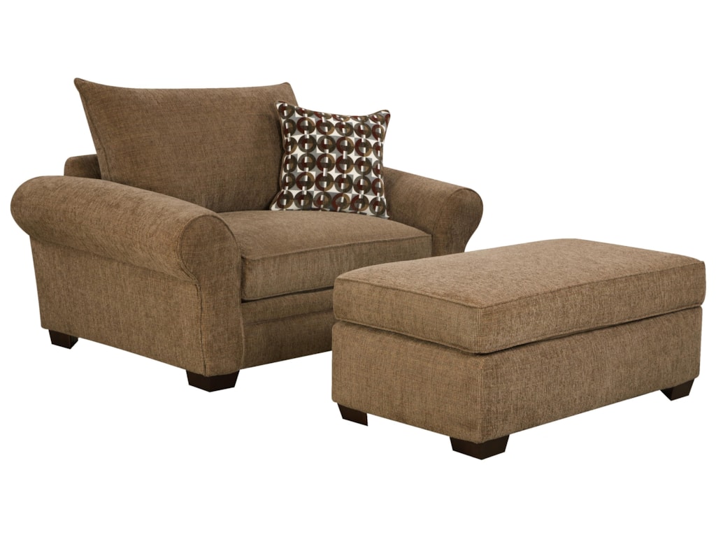 Corinthian 5460Chair and a Half and Ottoman