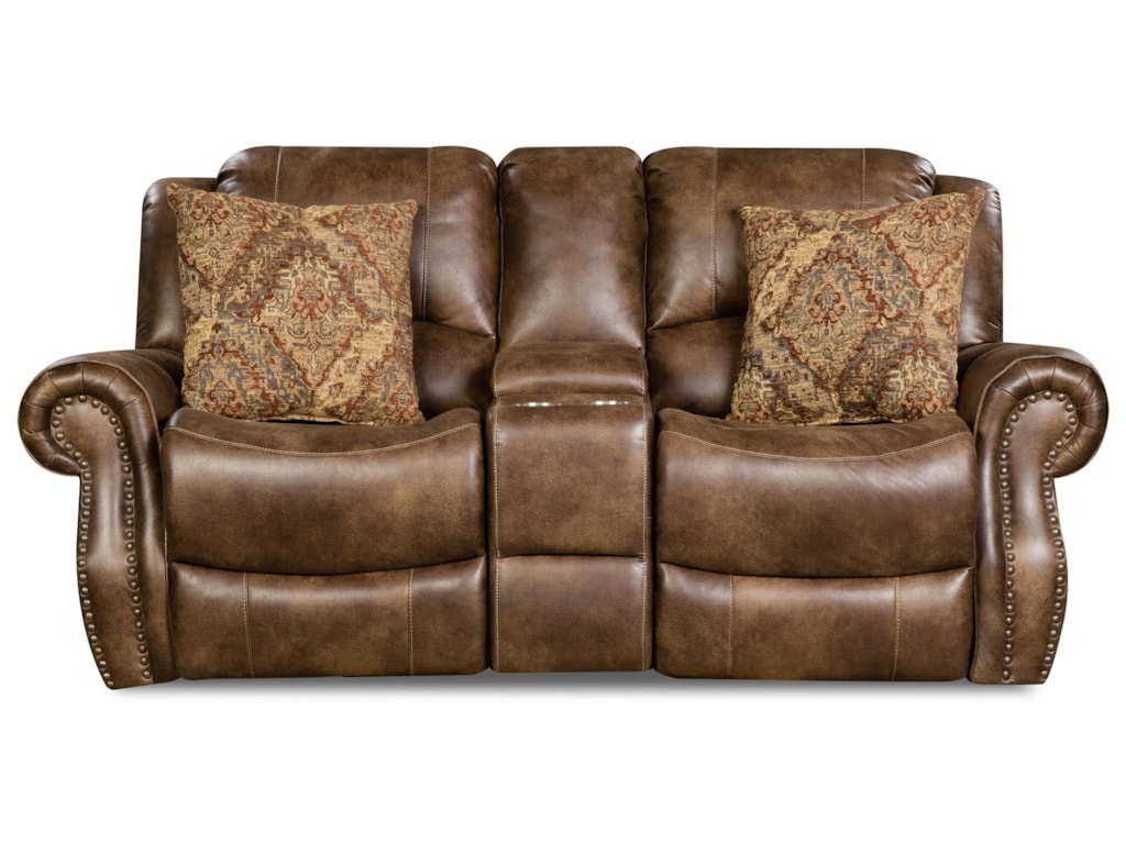 Corinthian 69901Recline Console Loveseat