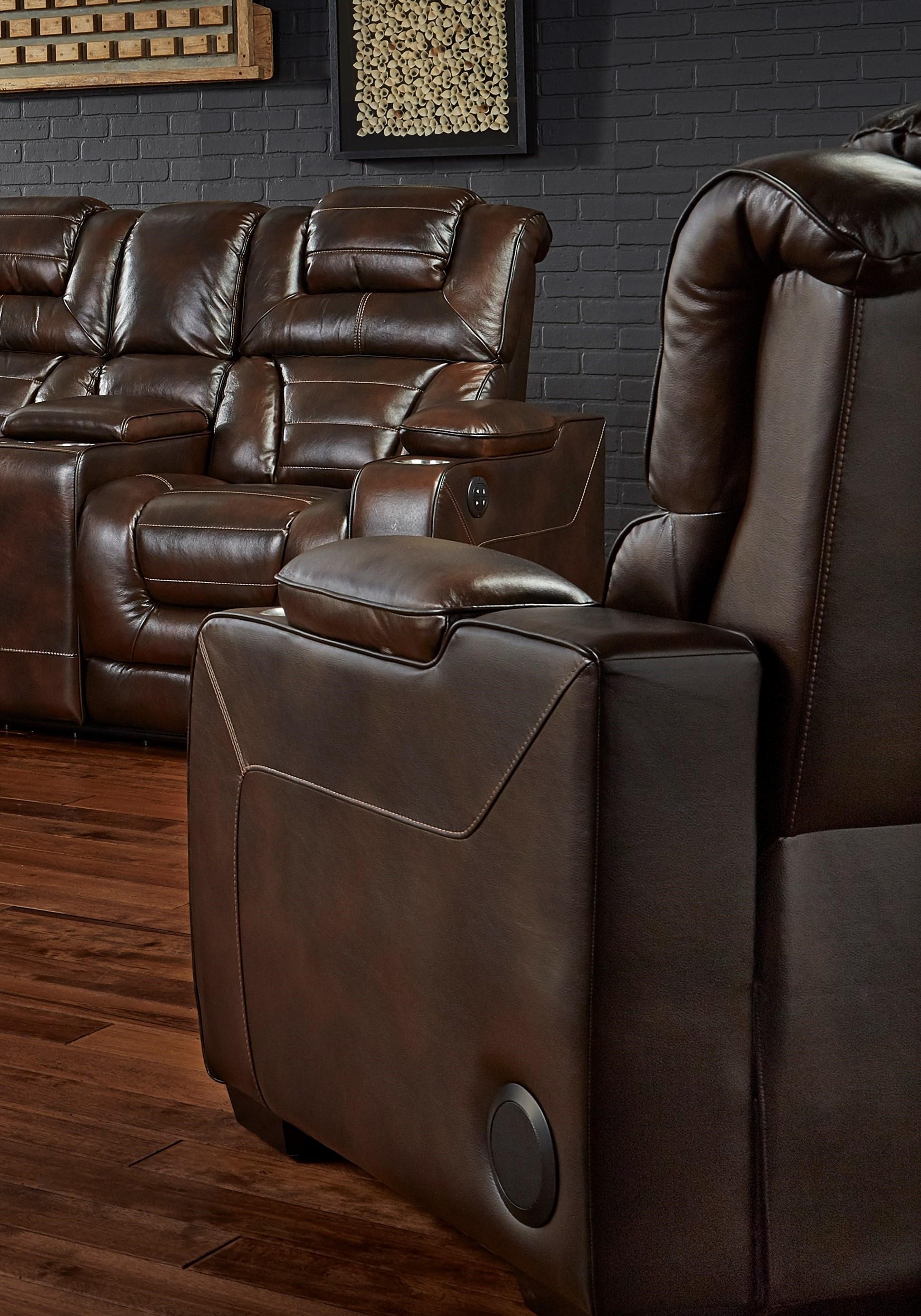 Corinthian L73901 L73901 19hrbt Power Headrest Recliner With Bluetooth Speaker Furniture Fair North Carolina Recliners