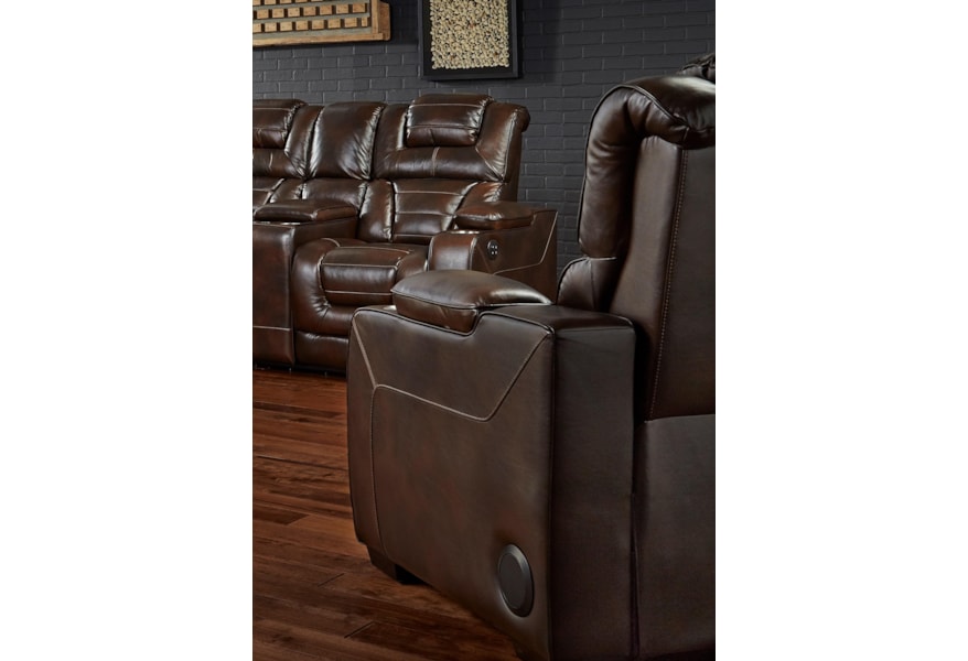 Corinthian L73901 L73901 19hrbt Power Headrest Recliner With Bluetooth Speaker Furniture Fair North Carolina Recliners