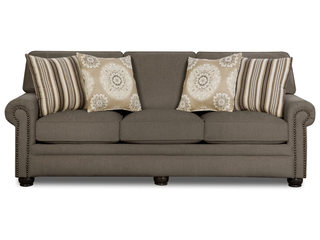 Corinthian 97b0 Sofa With Rolled Arms Vandrie Home Furnishings Sofas Corinthian 97b0sofa