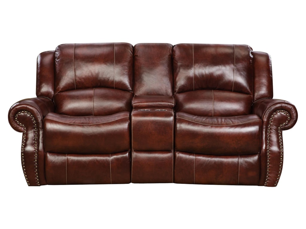 Corinthian AlexanderReclining Console Loveseat