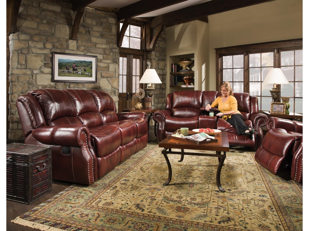 Corinthian AlexanderReclining Console Loveseat