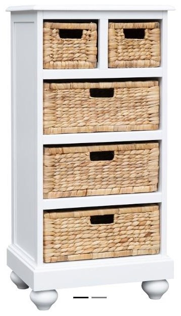 Cottage Creek Furniture Bahamas 3495 0150 Basket Storage Tower With 3 Large Baskets And 2 Small Baskets Esprit Decor Home Furnishings Accent Chests