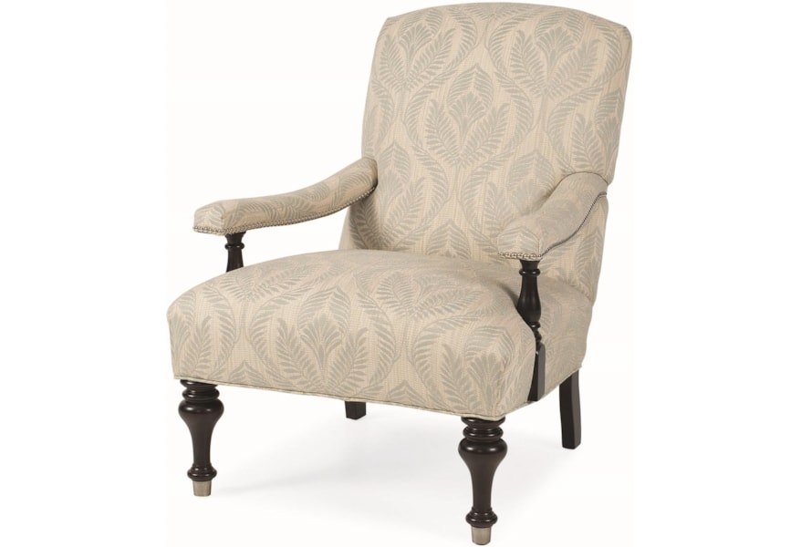 C R Laine Aledo Traditional Accent Chair With Exposed Wood Trim Jacksonville Furniture Mart Upholstered Chairs