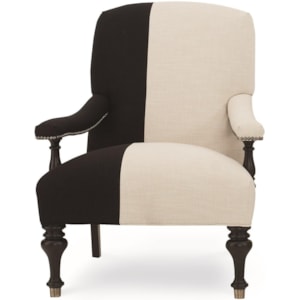 C R Laine Aledo Traditional Accent Chair With Exposed Wood Trim Jacksonville Furniture Mart Upholstered Chairs