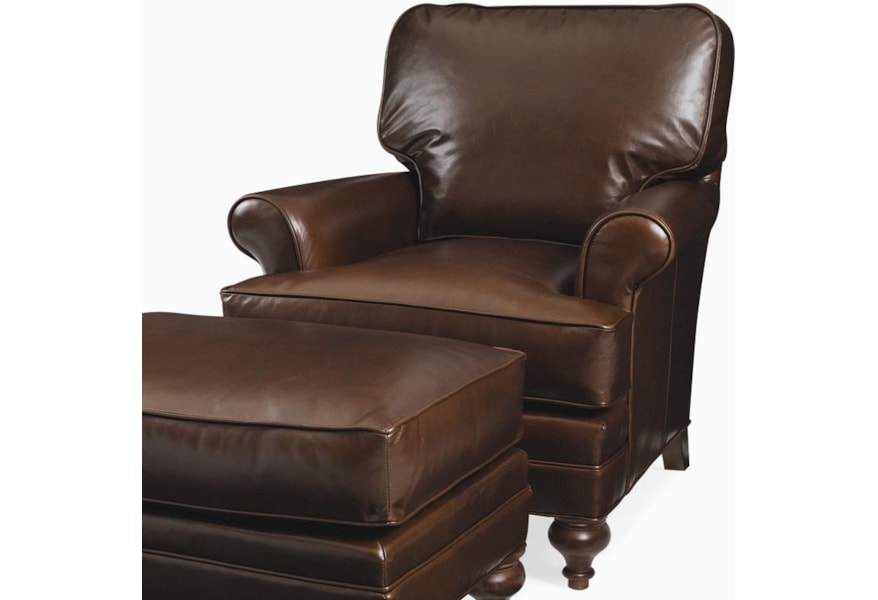 C R Laine Kasey Chair With Rolled Arms And Turned Wood Feet Jacksonville Furniture Mart Upholstered Chairs