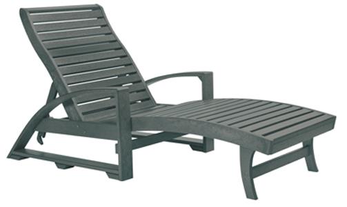 C R Plastic Products St Tropez L38 18 Outdoor Chaise Lounger With Hidden Wheels Becker Furniture Outdoor Chaise Lounges