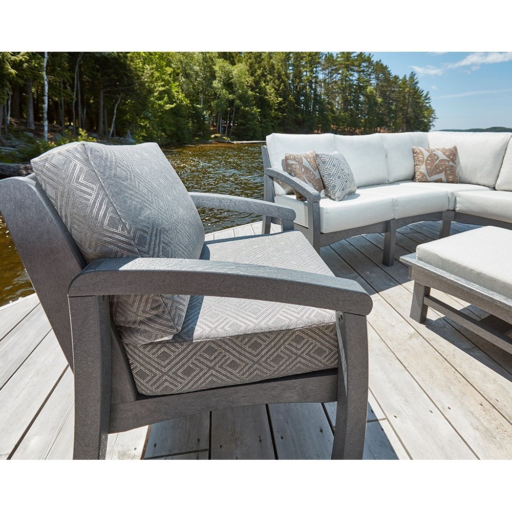 C R Plastic Products Stratford Ds Outdoor Lounge Chair With Seat