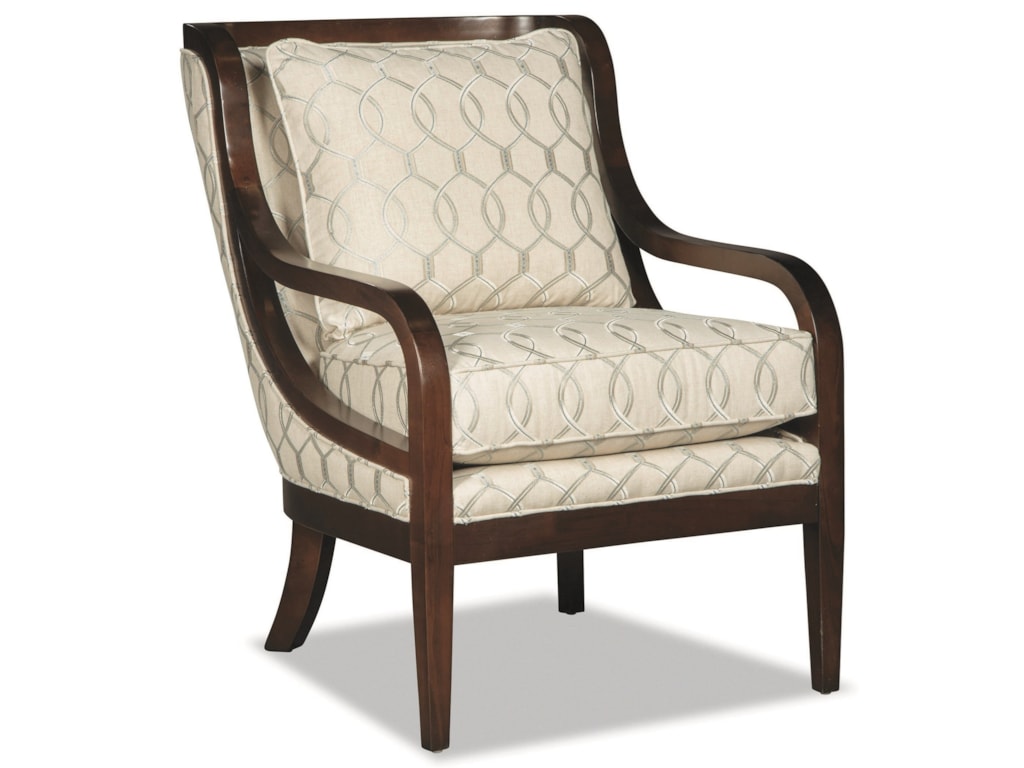 craftmaster 067410 067510 067410 accent chair with exposed wood trim