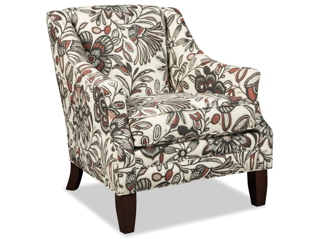 craftmaster 073910 accent chair with flare tapered arms belfort