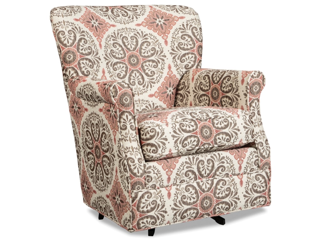 craftmaster 075110 swivel glider chair with classic rolled arms