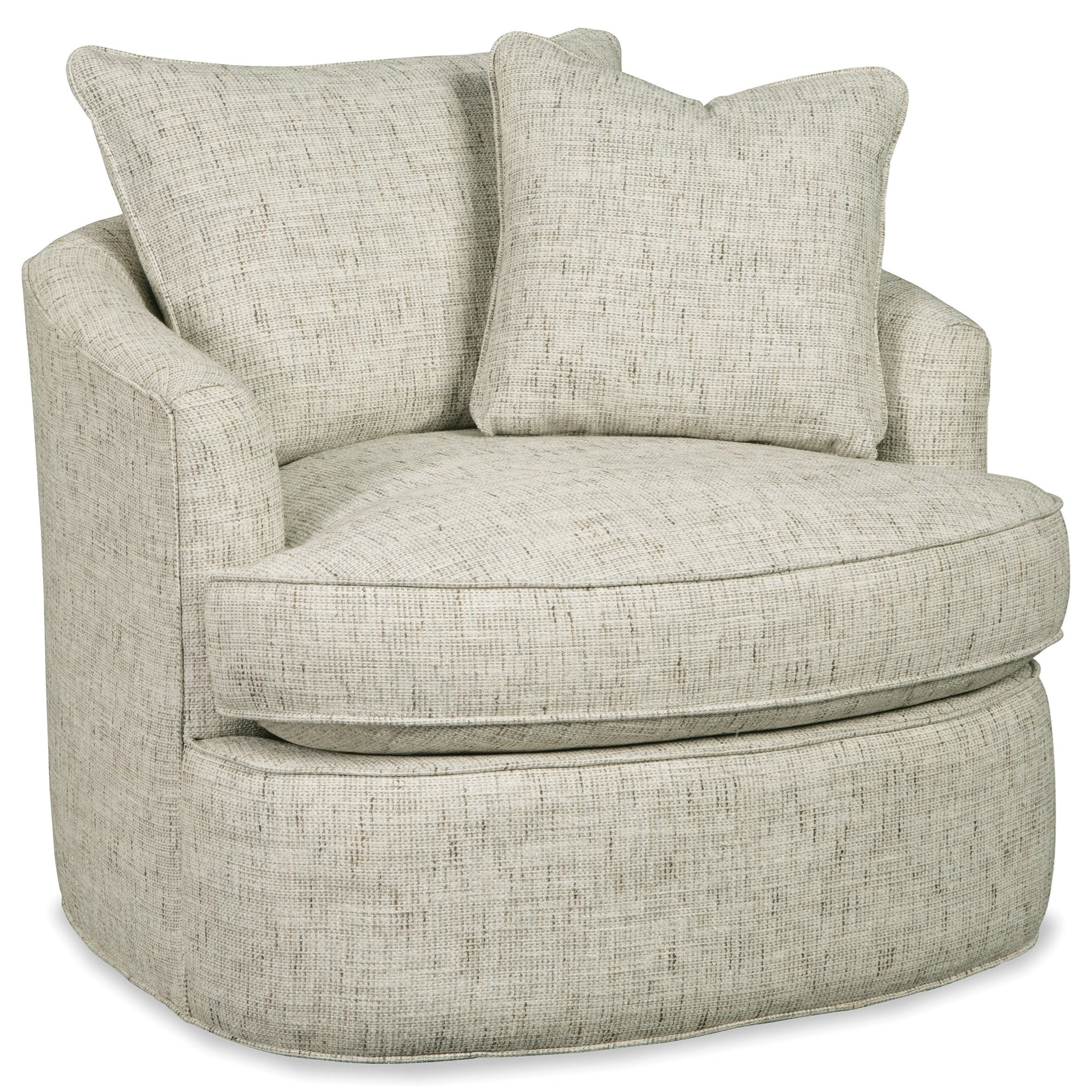 Craftmaster 085710 Contemporary Swivel Chair With Blend Down