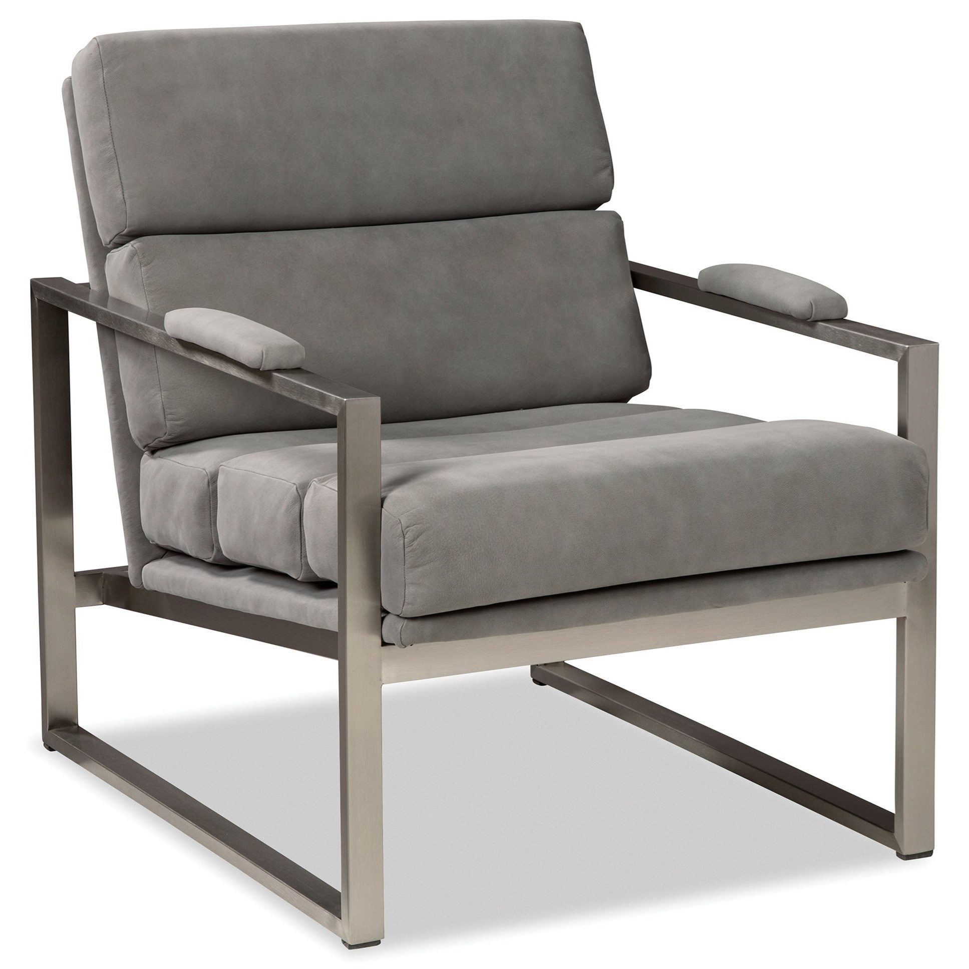 Craftmaster L090110 Mid Century Modern Leather Chair With Metal Frame Jacksonville Furniture Mart Upholstered Chairs