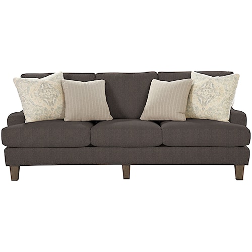 Hickorycraft 7429 Transitional English Arm Sofa With Vintage Tack Hickorycraft 7429 Transitional English Arm Sofa With Vintage Tack Trim