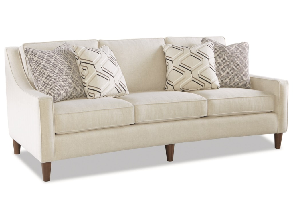7696 Casual Sofa With Curved Front Rail By Craftmaster At Suburban Furniture