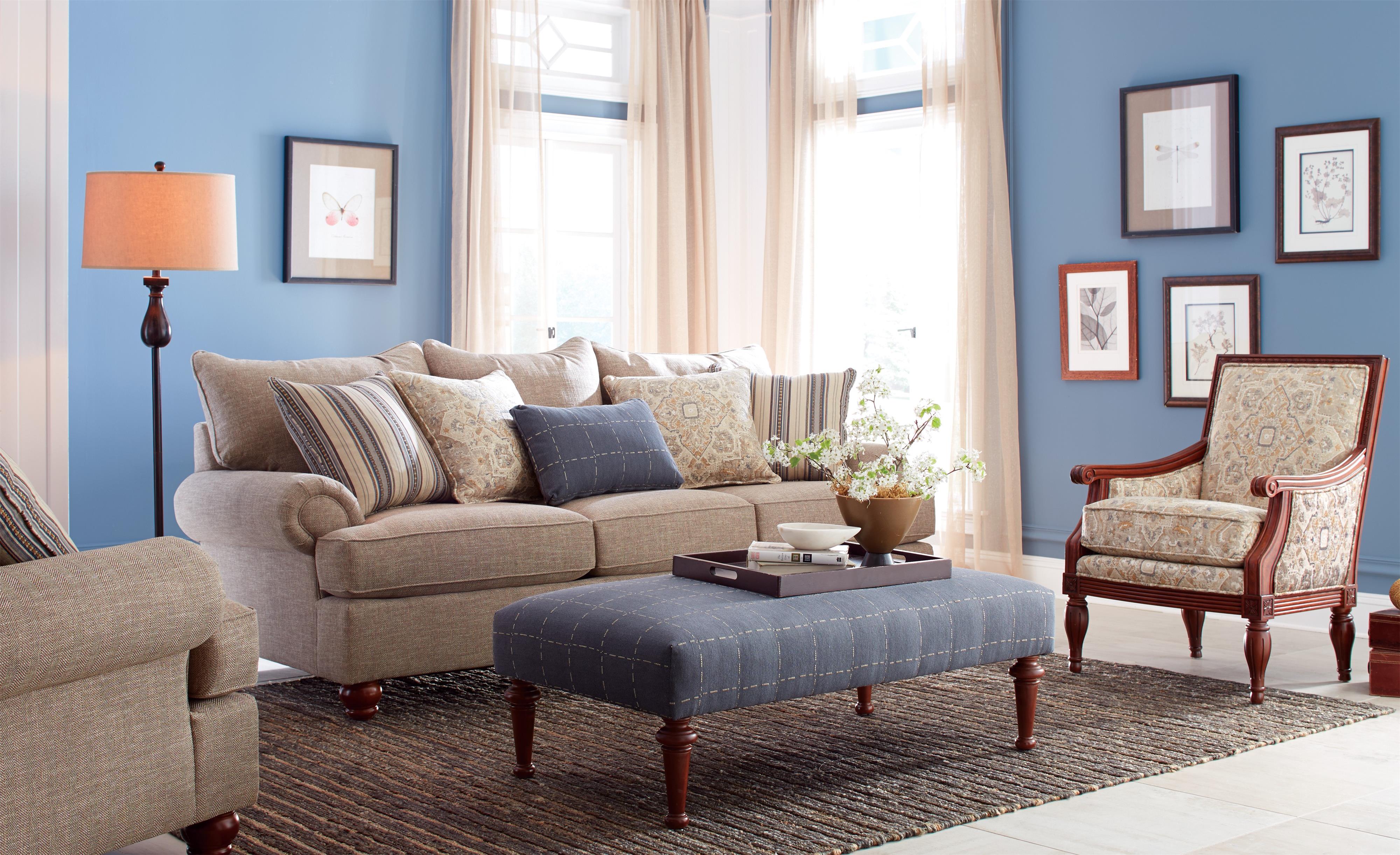 Craftmaster 7970 797050pc Traditional Sofa With Exposed Wood Feet Dean Bosler S Sofas