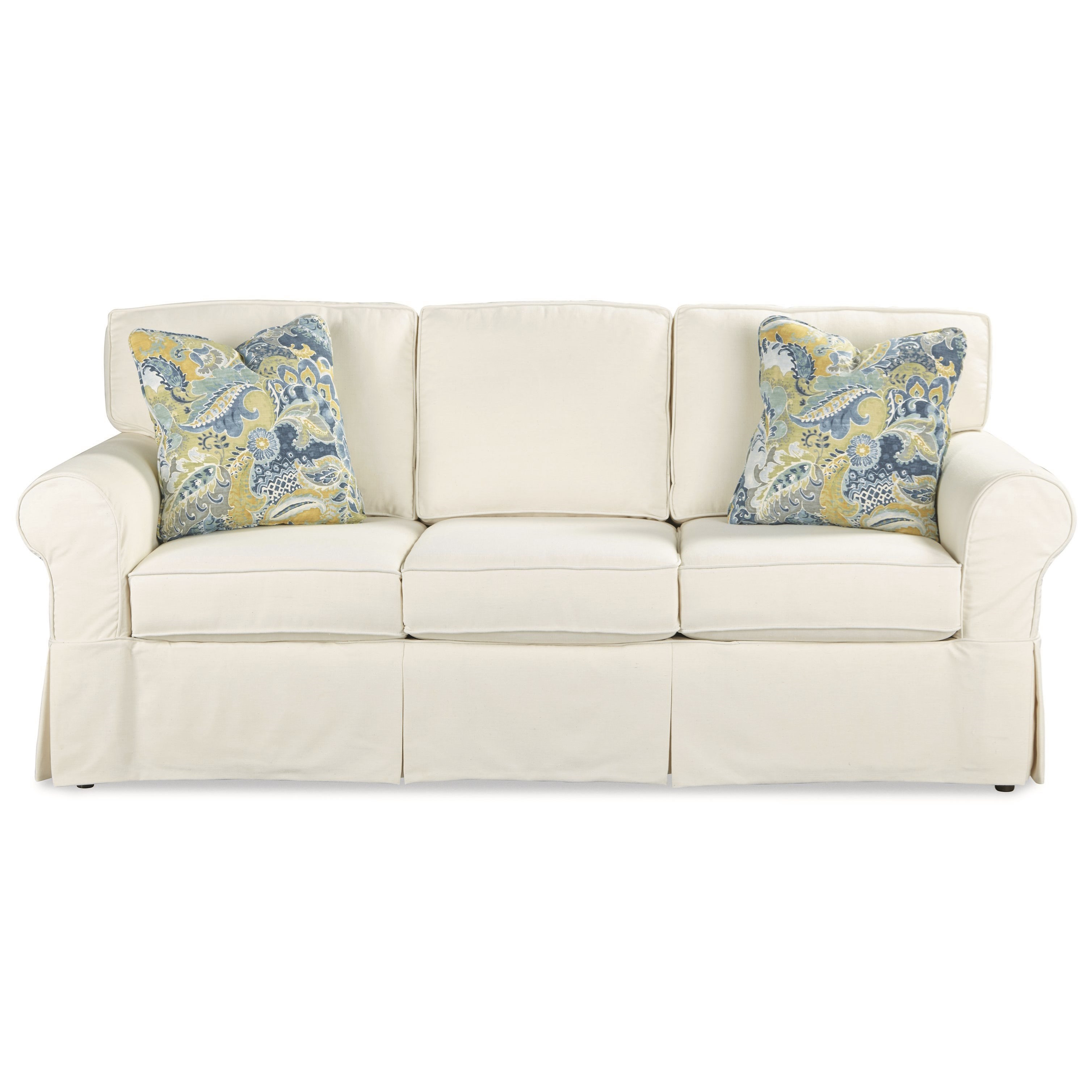 Craftmaster 922950bd Casual Slipcover Queen Sleeper Sofa Turk