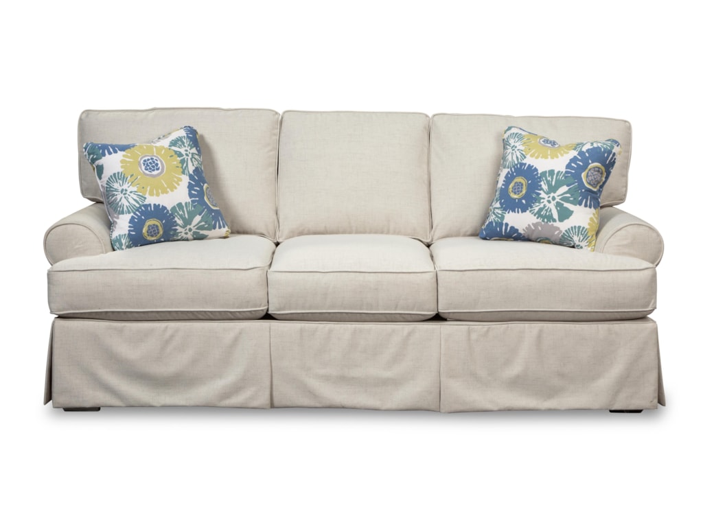 Craftmaster 9521 952150 Skirted Sofa With Faux Slipcover Look Craftmaster 9521 Skirted Sofa With Faux Slipcover Look