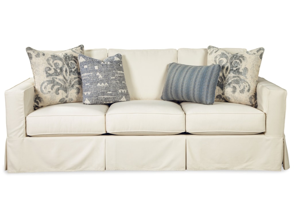 Craftmaster 989150 68 Vintage Skirted Slipcover Sofa With Craftmaster 989150 Vintage Skirted Slipcover Sofa With Queen Sleeper