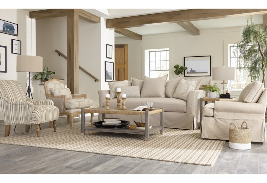 Craftmaster 998850bd Skirted Bench Seat Memory Foam Sleeper Sofa With Slipcover And Pillow Back Belfort Furniture Sleeper Sofas