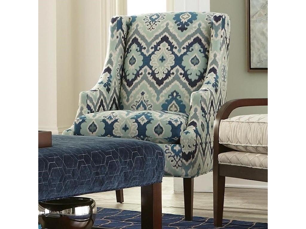 Hickorycraft Accent Chairs Transitional Chair With Scalloped Arms