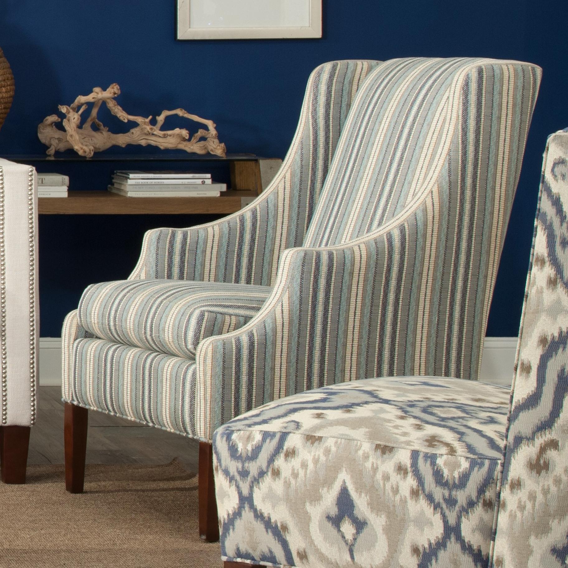 Craftmaster Accent Chairs 030810 Transitional Chair With Scalloped