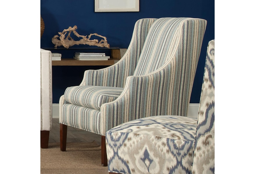 Craftmaster Accent Chairs 030810 Transitional Chair With Scalloped