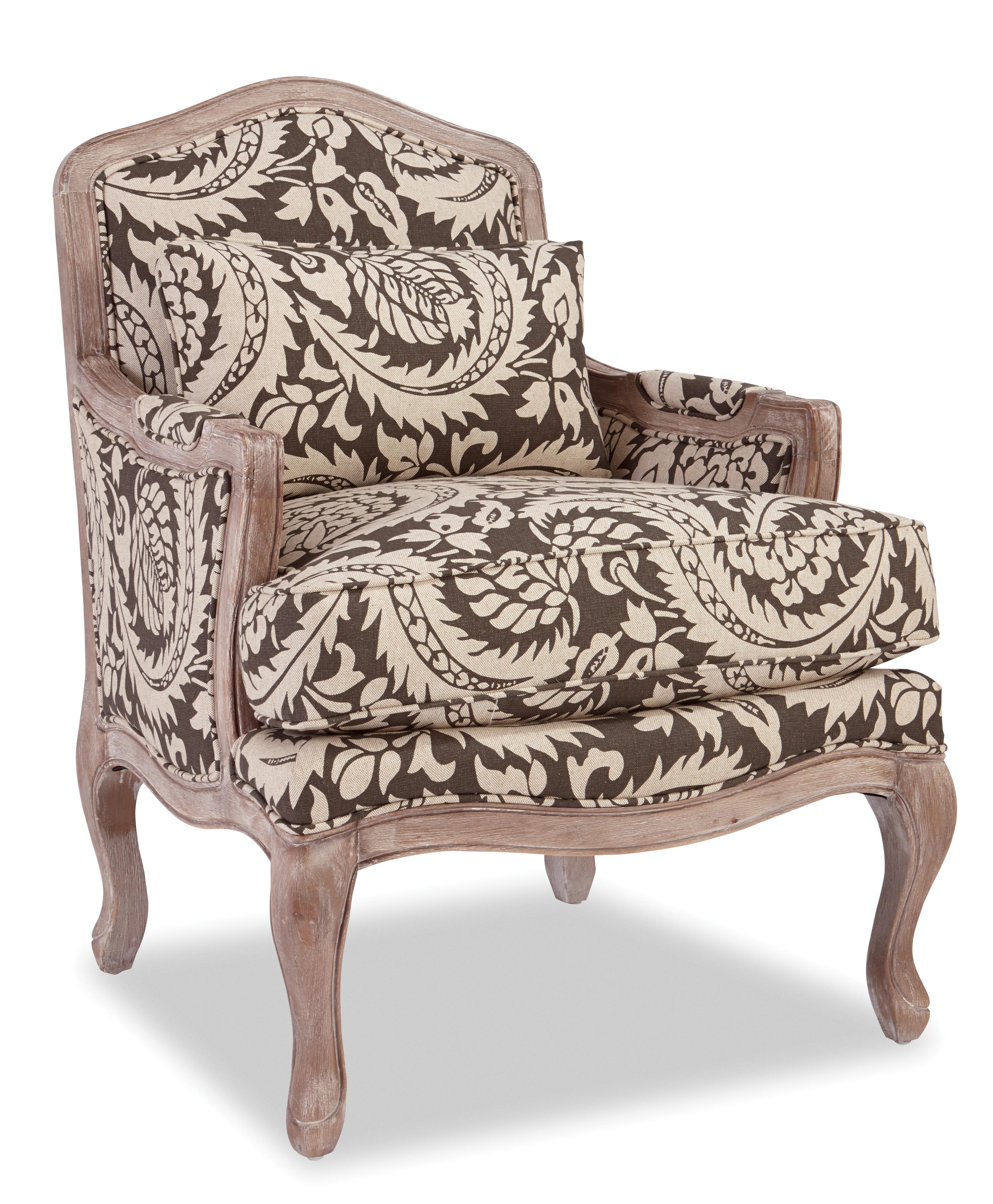 Hickory Craft Accent Chairs Exposed Wood Chair With Kidney Pillow And Cabriole Legs Godby Home Furnishings Exposed Wood Chairs