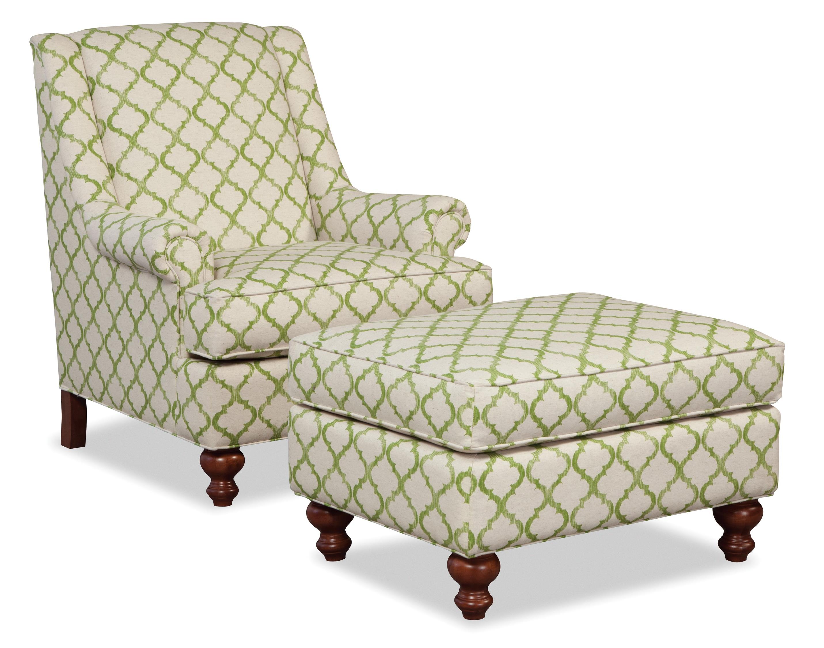 Craftmaster Accent Chairs Traditional Chair and Ottoman ...