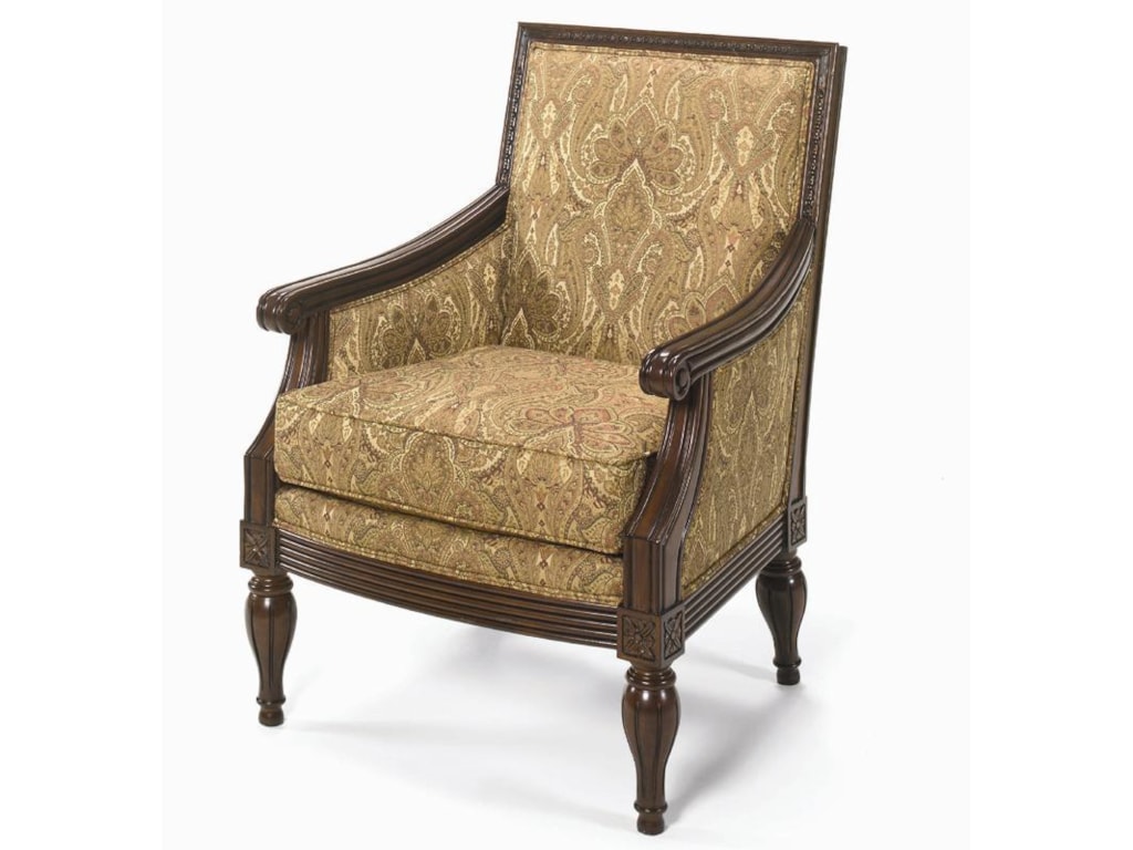 Craftmaster Accent Chairs 063510 Upholstered Exposed Wood Frame Chair With Turned Legs Dean Bosler S Exposed Wood Chairs