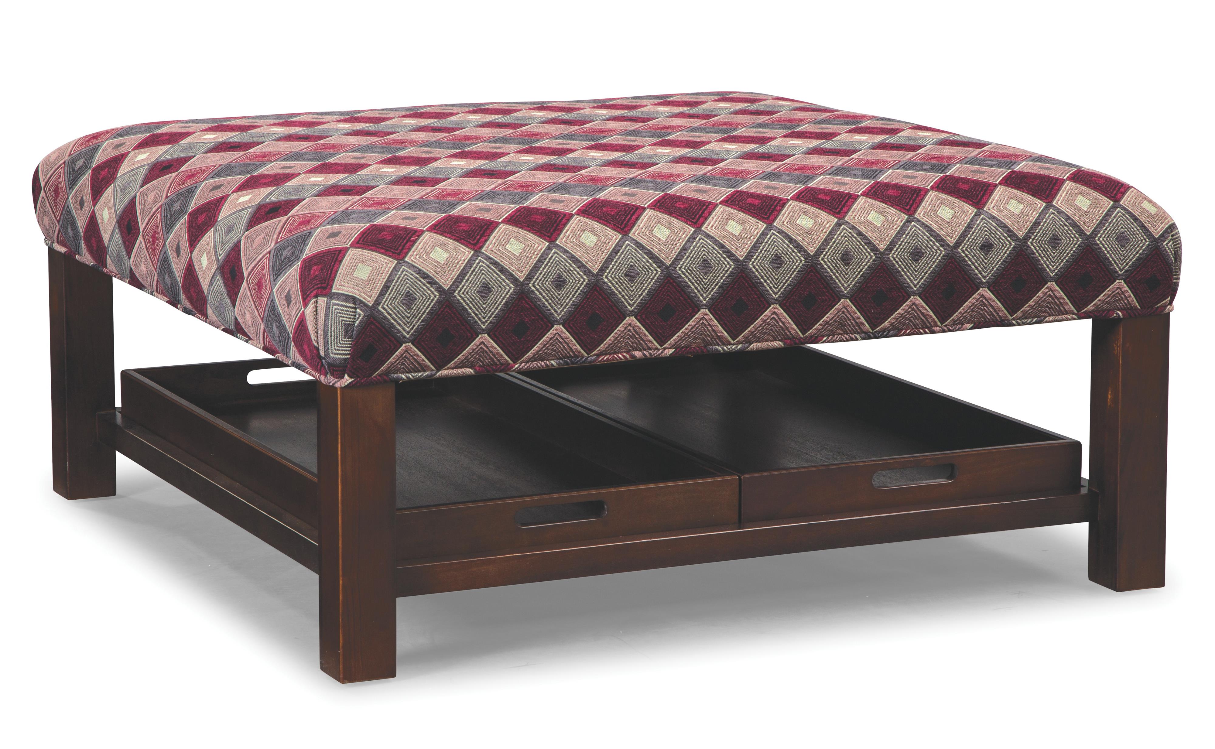 Craftmaster Accent Ottomans Storage Cocktail Ottoman With Two