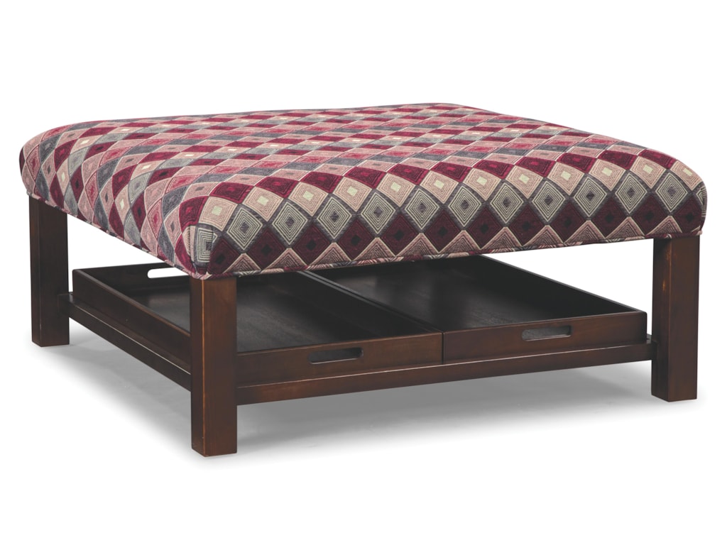 Craftmaster Accent Ottomans Storage Cocktail Ottoman With Two