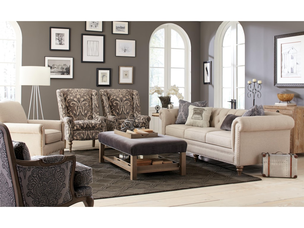 Craftmaster Accent Ottomans Contemporary Storage Bench Ottoman