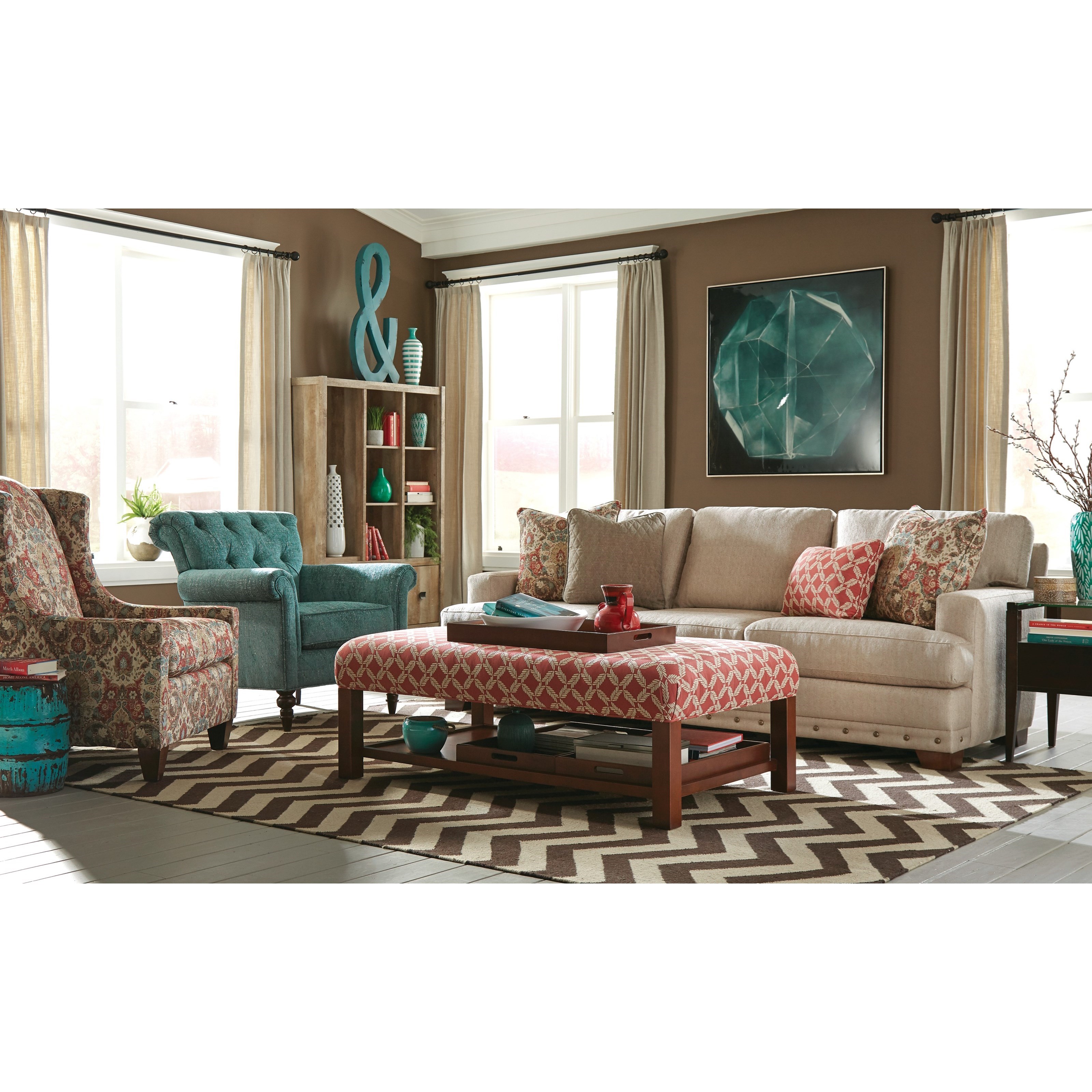 Hickorycraft Accent Ottomans Contemporary Storage Bench Ottoman